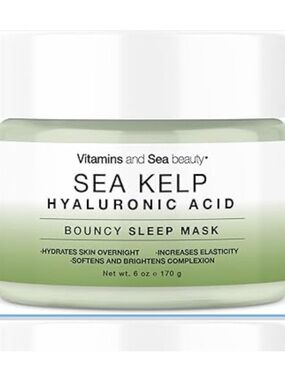 NEW Vitamins and Sea Beauty - Hyaluronic Acid Green Sleep Mask 6 oz